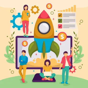 SMEs and Startups banner illustration