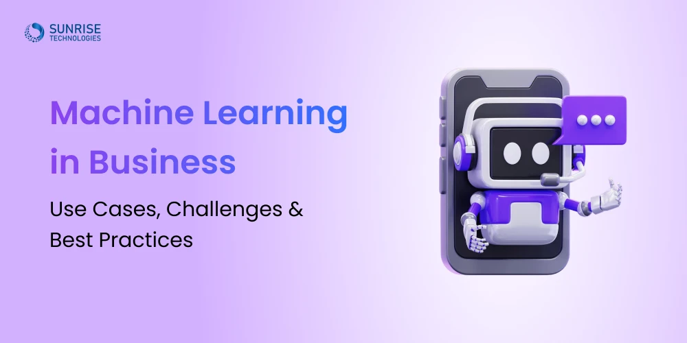 Machine Learning in business blogs banner Image